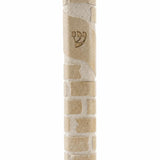 Kotel extra large cream Jerusalem stone mezuzah, 9 inches tall, with coursed Western Wall stonework on the face.