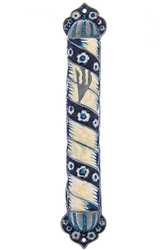 A Mindful Garden Mezuzah - Blue