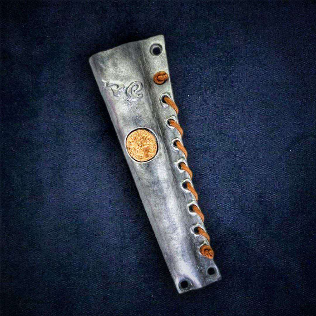 Ancient Coin Pewter Mezuzah