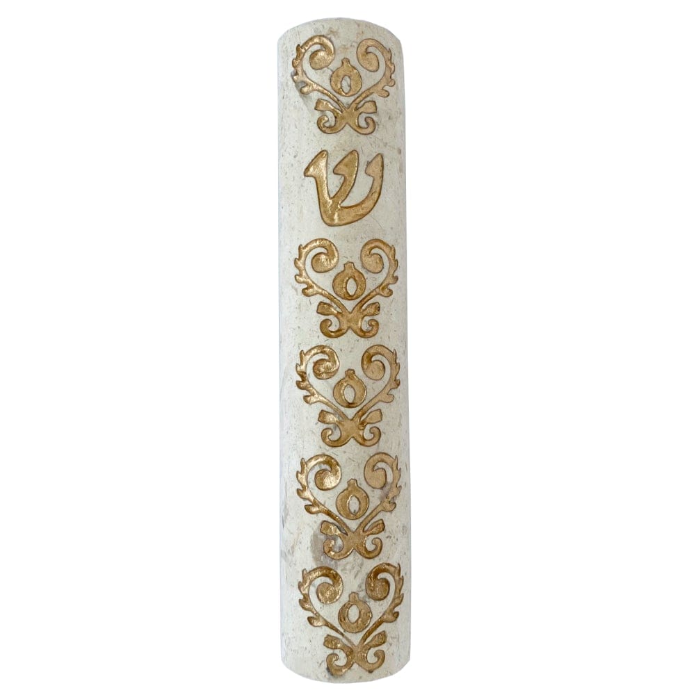 Baroque Stone Mezuzah-gold