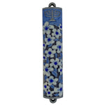 Blue Flowers Mezuzah