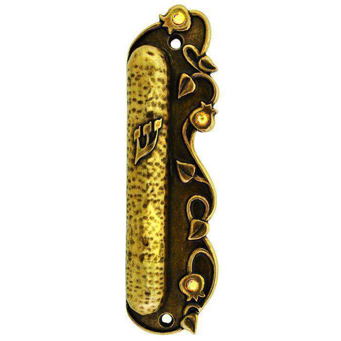 Brass Pomegranate Mezuzah