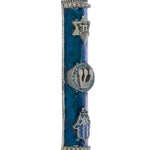 Chai Mezuzah-Blue
