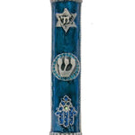 Chai Mezuzah-Blue