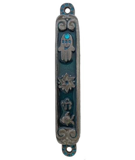 Charms Mezuzah-Blue