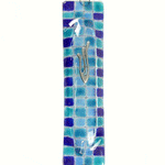 Checkers Glass Mezuzah
