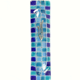 Checkers Glass Mezuzah