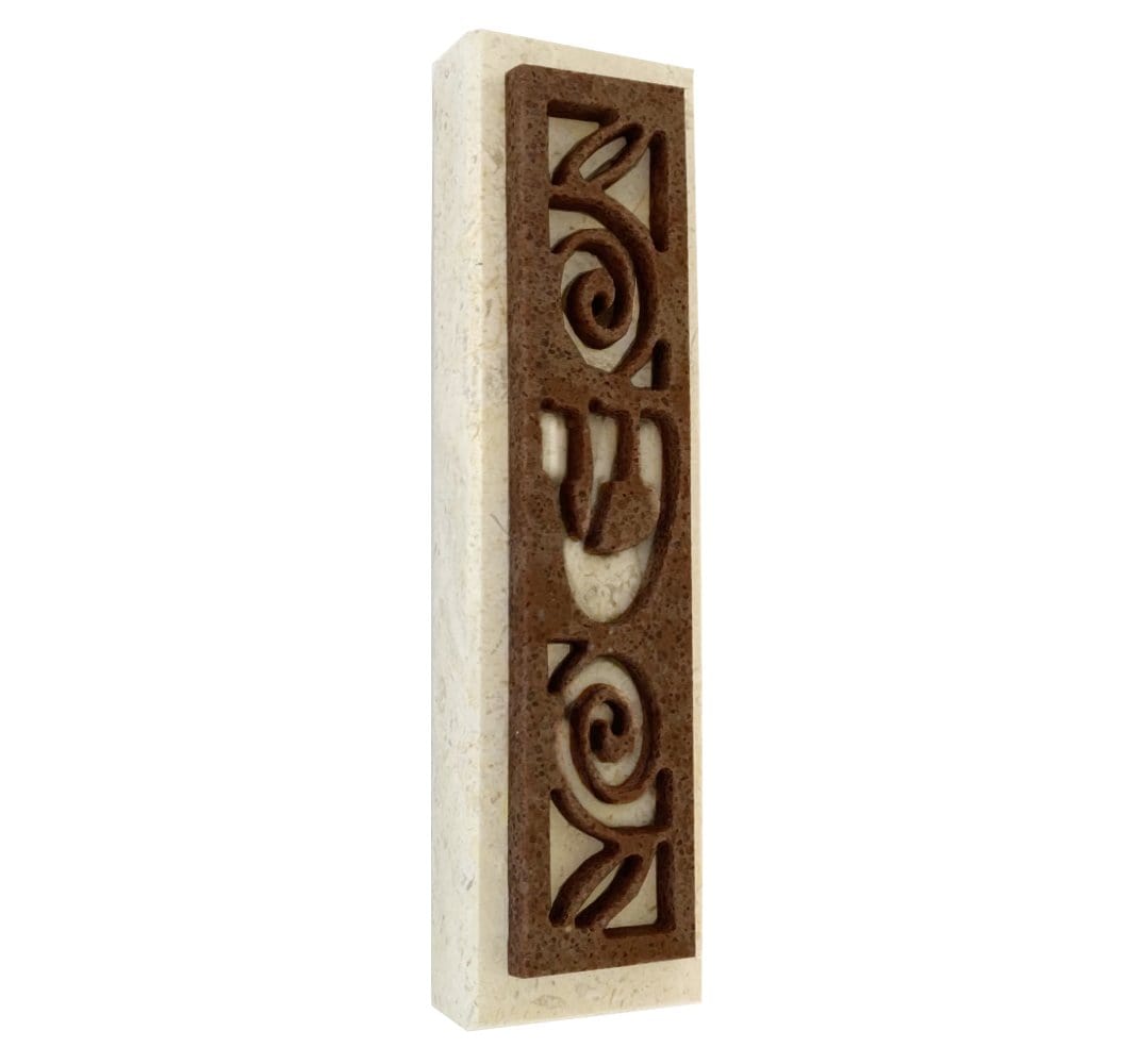 Classic Stone Mezuzah-Shin