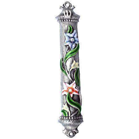 Colorful Flowers Mezuzah