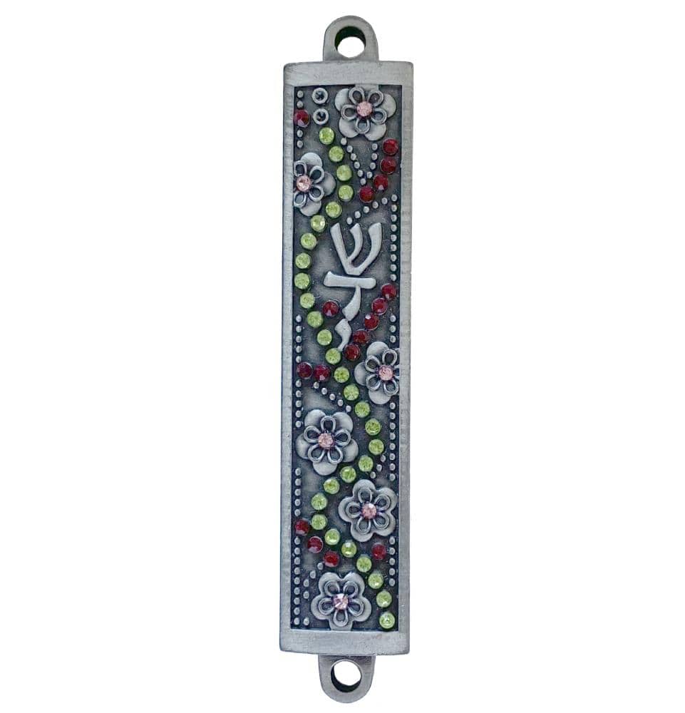 Colorful Flowers Mezuzah