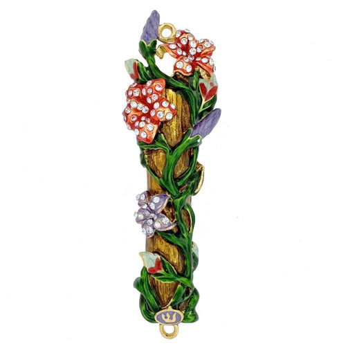 Colorful Flowers Mezuzah
