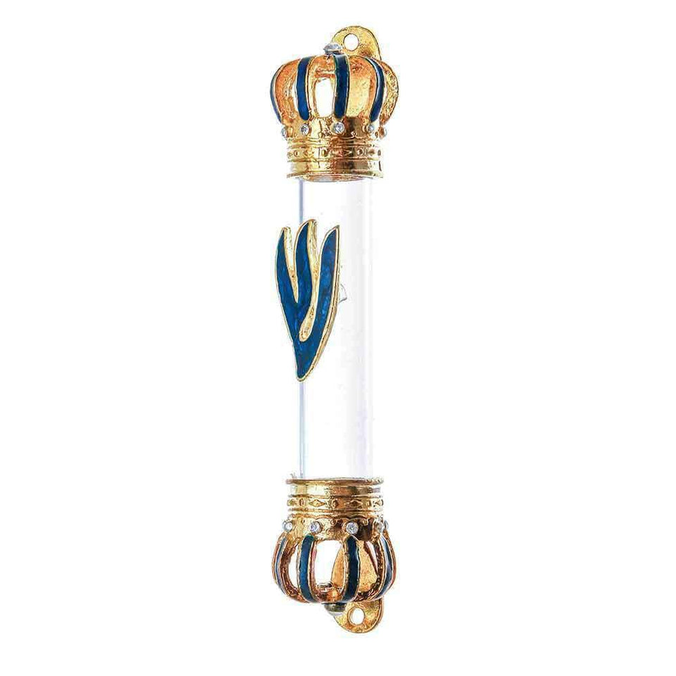 Crown Mezuzah - Glass