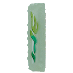 Frosted Glass Mezuzah Green