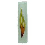 Frosted Glass Mezuzah Shin