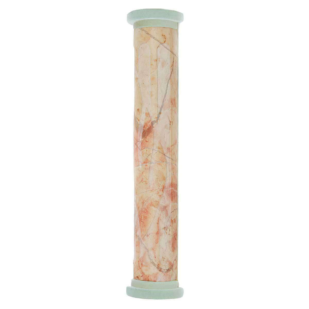 Giant Shin Mezuzah - Jerusalem Stone and Glass