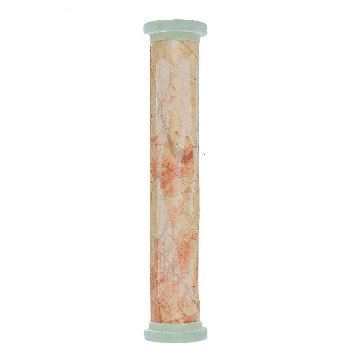 Giant Shin Mezuzah - Jerusalem Stone and Glass
