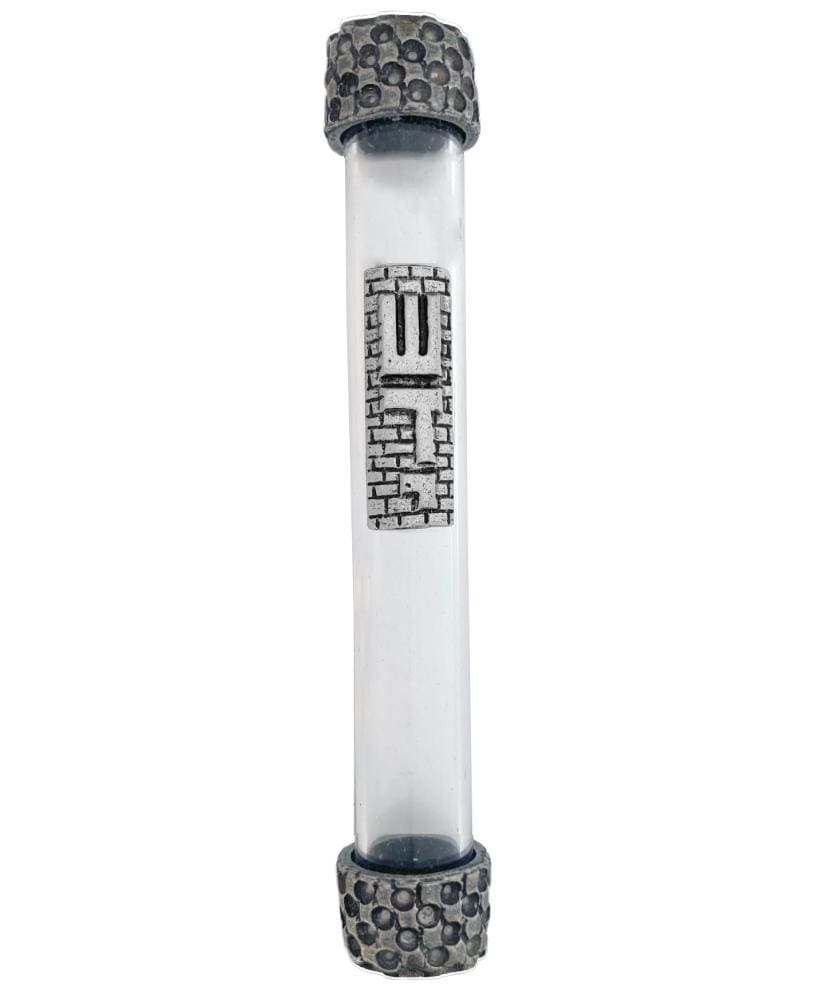 Glass and Metal Mezuzah