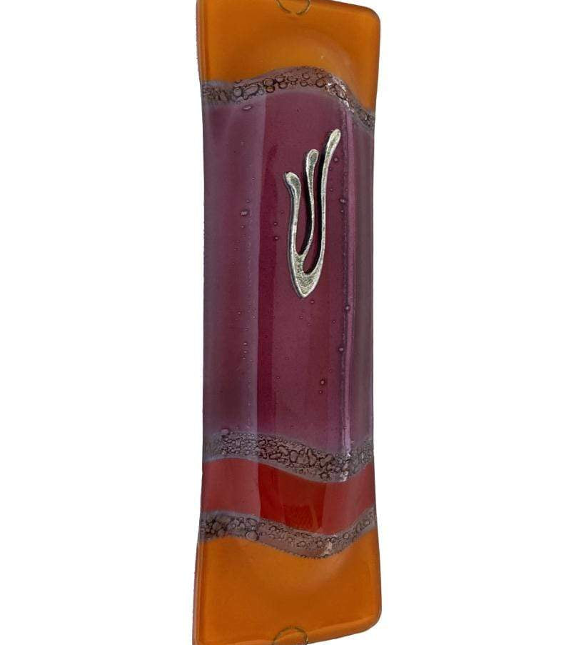 Glass Art Mezuzah- purple