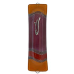 Glass Art Mezuzah- purple