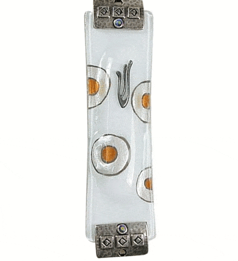 Glass Mezuzah White