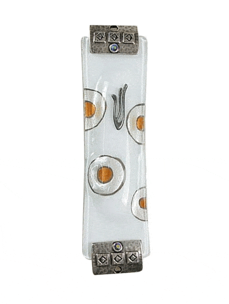 Glass Mezuzah White
