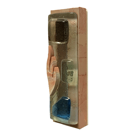 Glass Stone Mezuzah