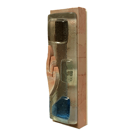 Glass Stone Mezuzah