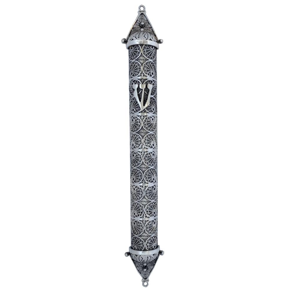 Glorious Silver Mezuzah - Extra Large