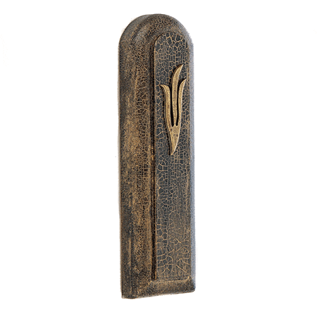 Gold and Black Fusion Mezuzah