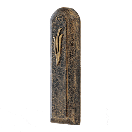 Gold and Black Fusion Mezuzah