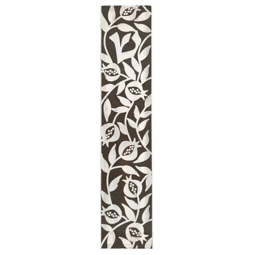 Gray Pomegranate Mezuzah