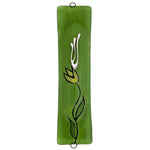 Green Flower Mezuzah