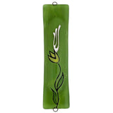 Green Flower Mezuzah