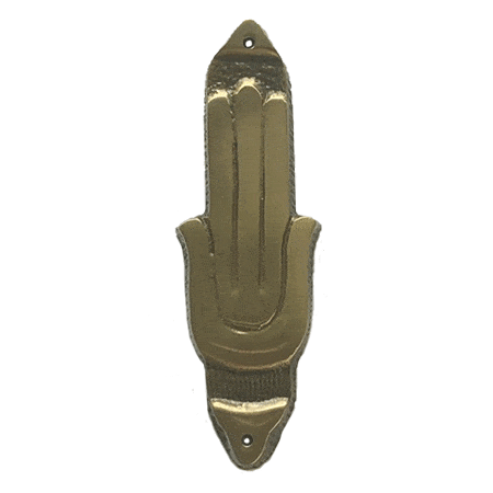 Hamsa Mezuzah - Brass