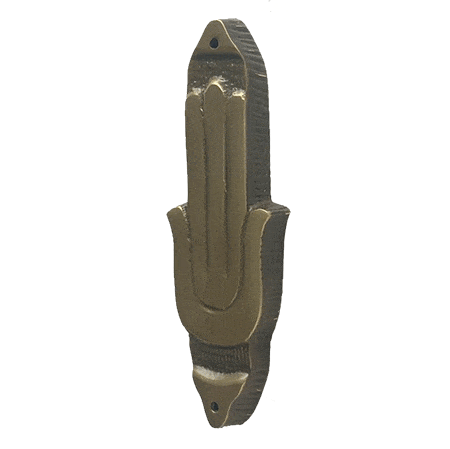 Hamsa Mezuzah - Brass