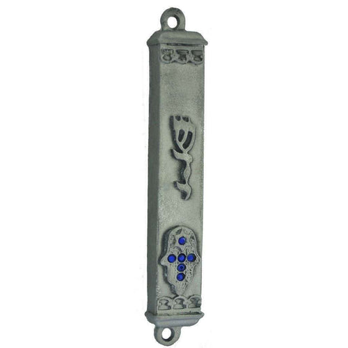 Hamsa Pewter Mezuzah