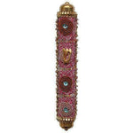Handmade Sequins Mezuzah - Pink