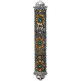 Handmade Sequins Mezuzah - Silver