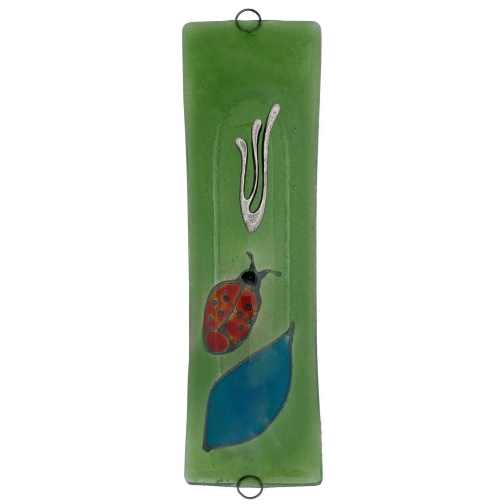 Ladybug Glass Mezuzah