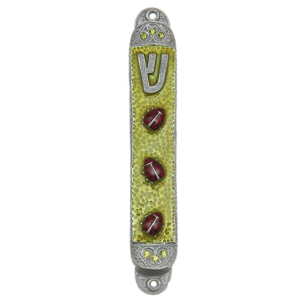 Ladybug Pewter Mezuzah