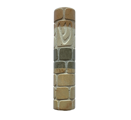 Layered Stones Mezuzah