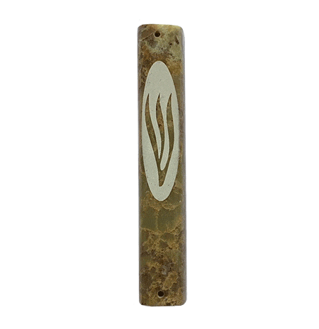 Marble Mezuzah-Brown Green