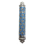 Mosaic Magen David Mezuzah - Blue