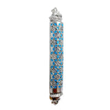 Mosaic Magen David Mezuzah - Blue