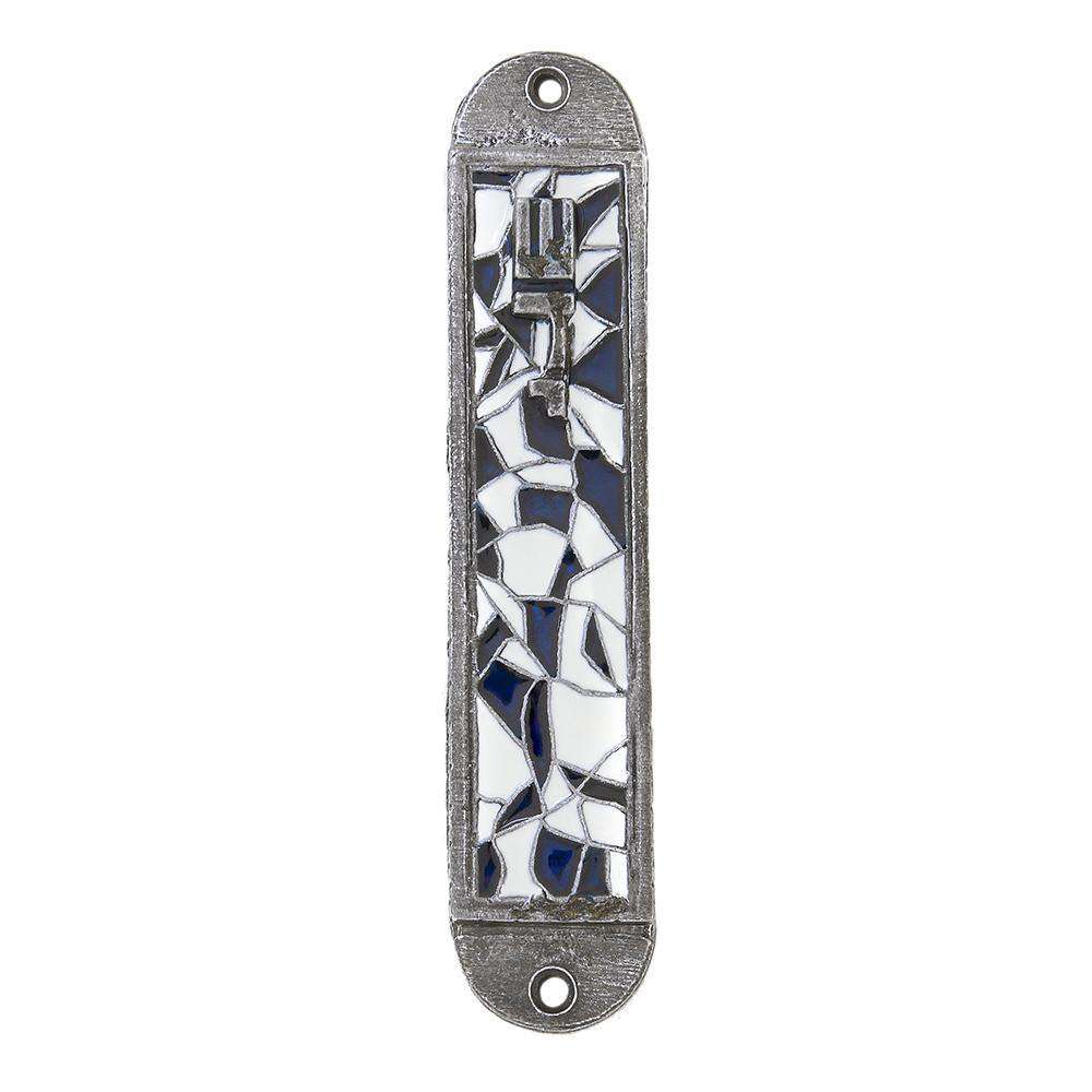 Mosaic Pewter Mezuzah - Shadow