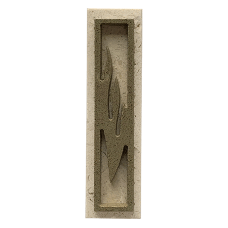Olive Green Stone Mezuzah