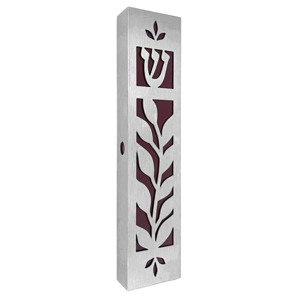 Olive Leaf Mezuzah - Red