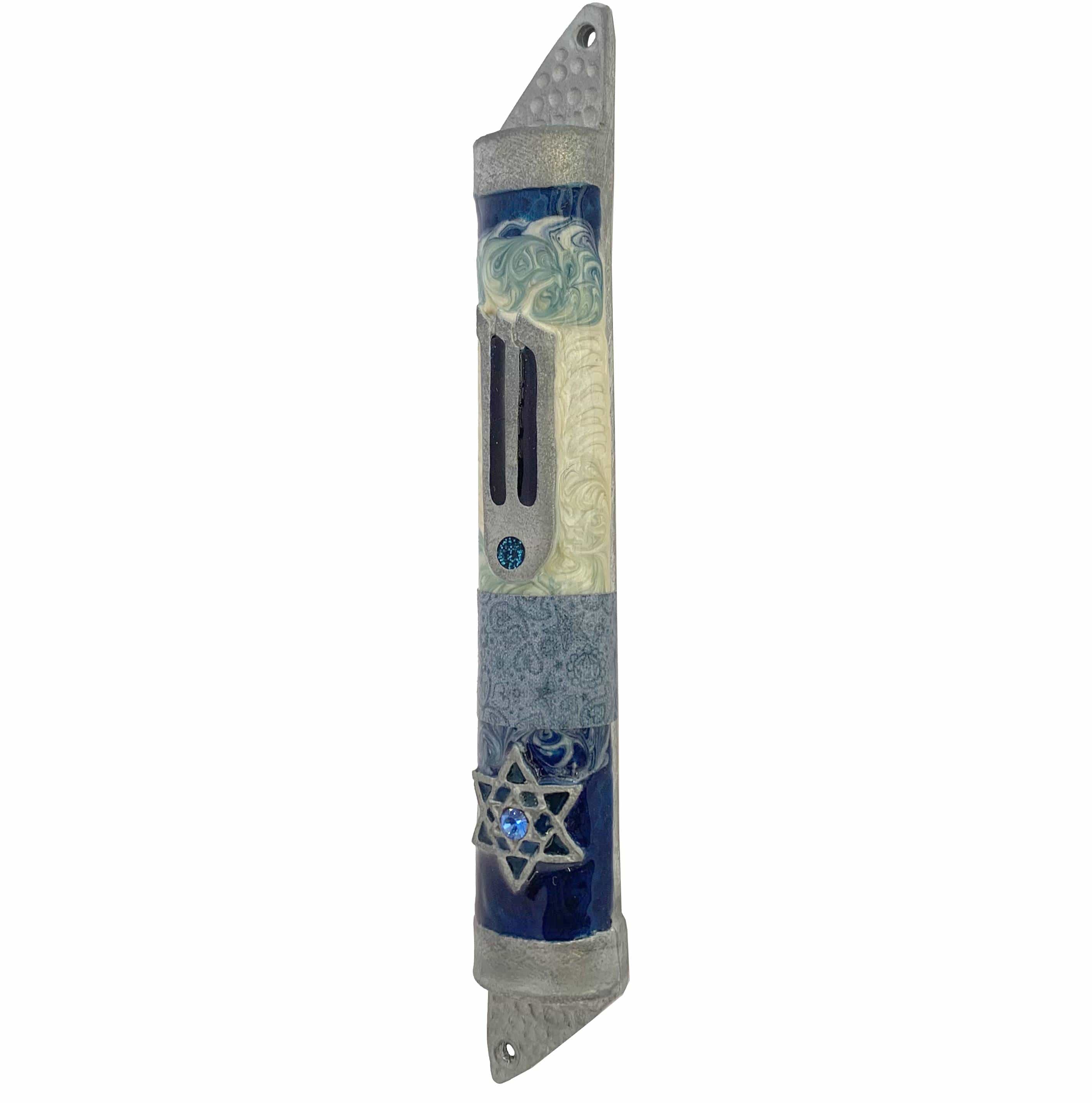 Pacific Blue Mezuzah - Star of David