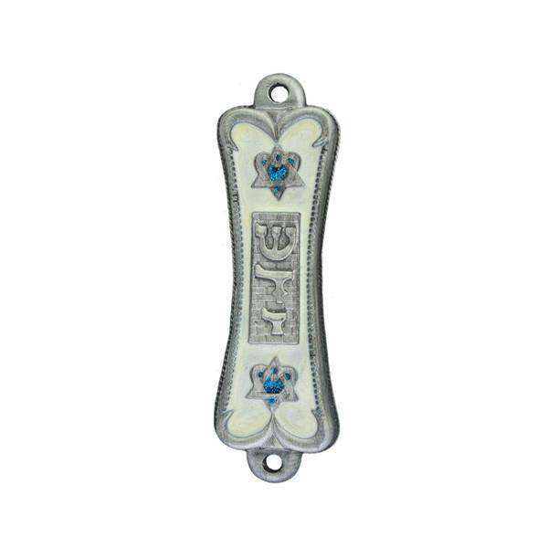 Pearlescent Pewter Mezuzah