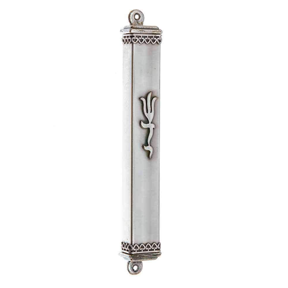 Pewter Hearts Mezuzah